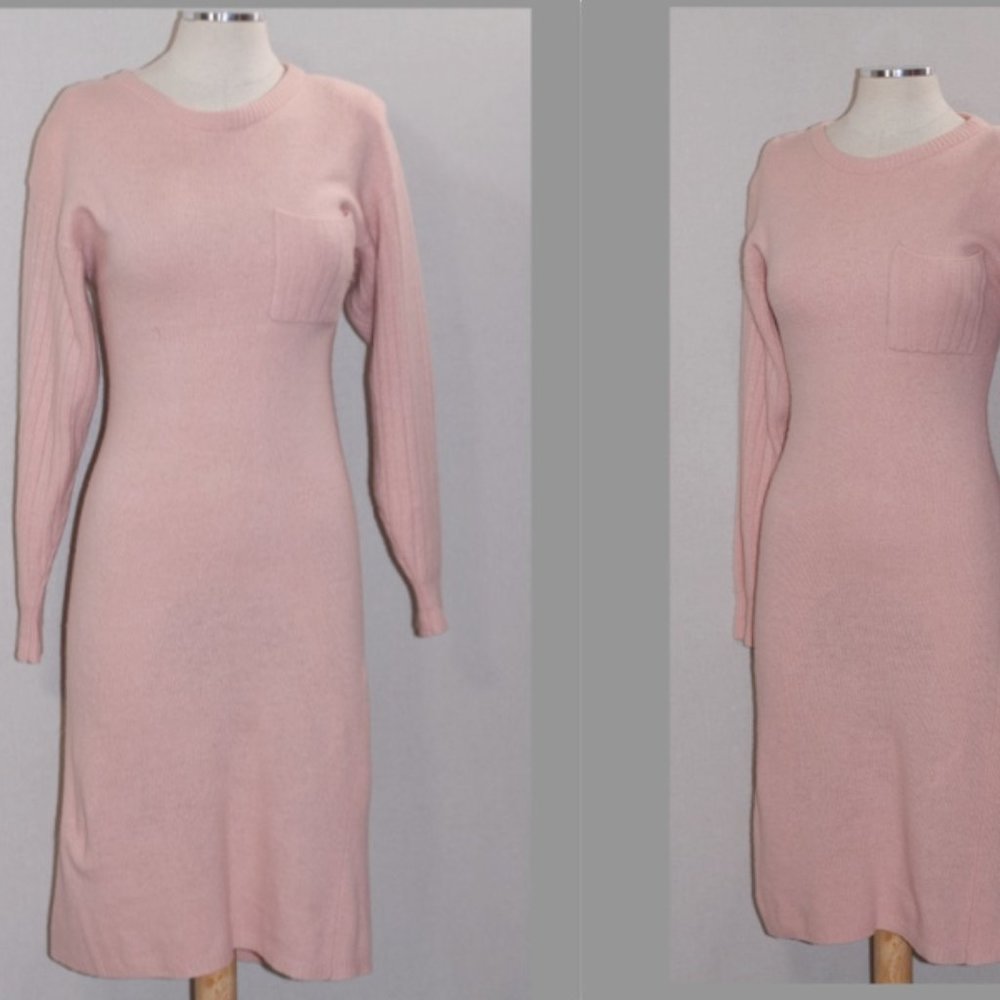 Pastle Pink Wool Dress Pink Wool Dress - Picture 7 of 7